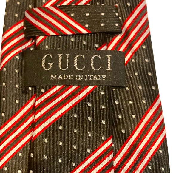 GUCCI luxury designer haute 100% silk classy 4th of July Tie. Made in Italy - Picture 2 of 5